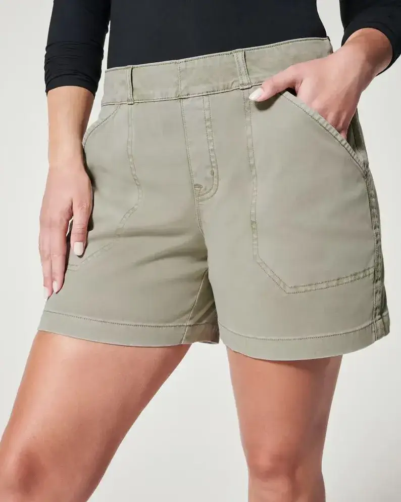 2023 Cross-Border New High Elastic Twill Shorts — feature 31