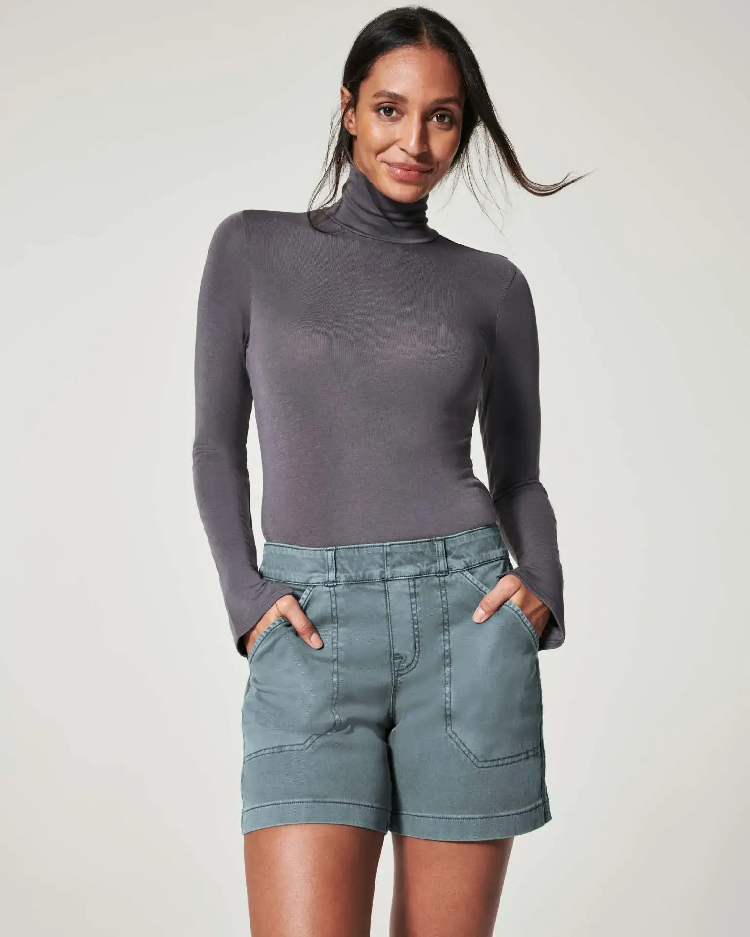 2023 Cross-Border New High Elastic Twill Shorts — feature 6