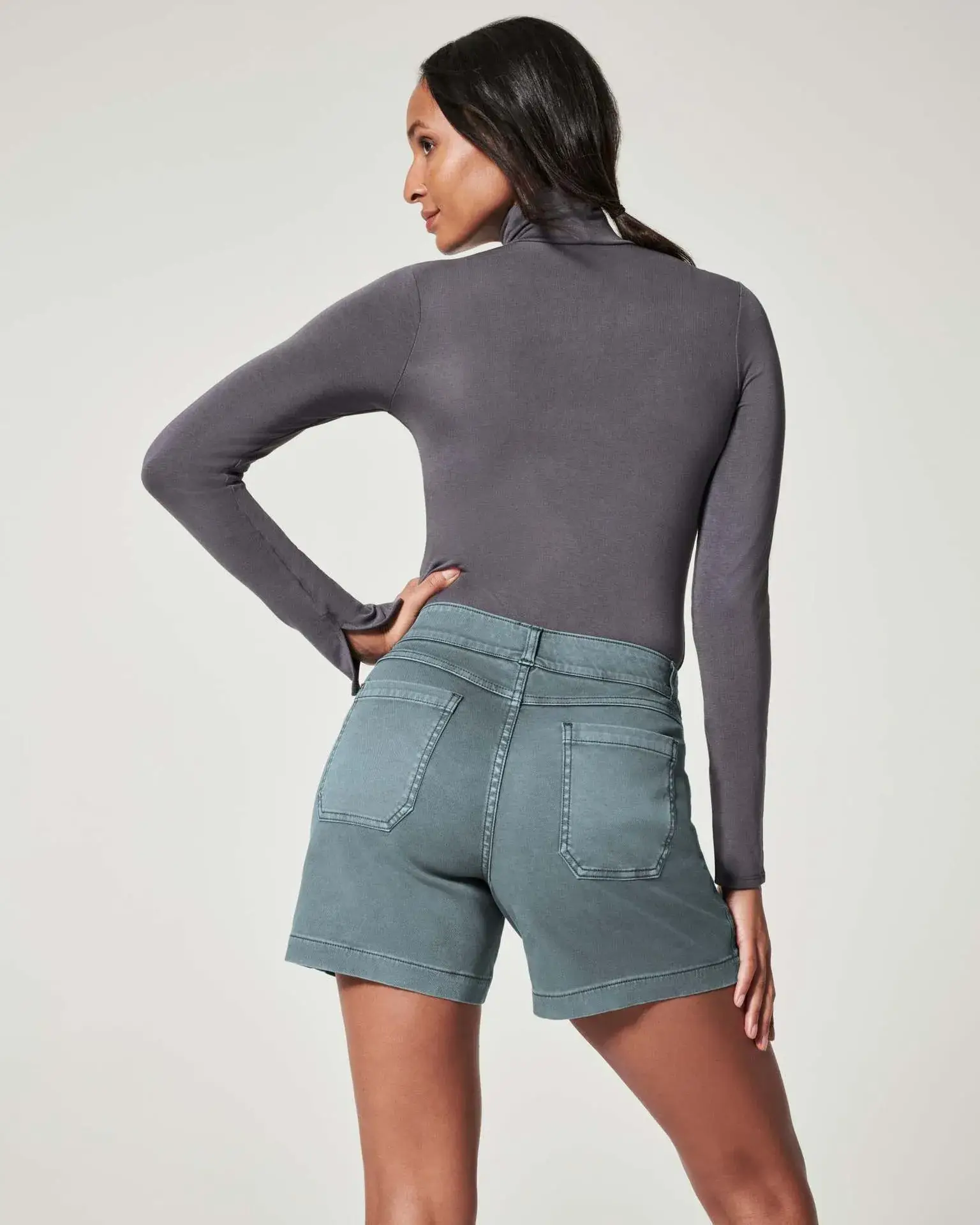 2023 Cross-Border New High Elastic Twill Shorts — feature 7