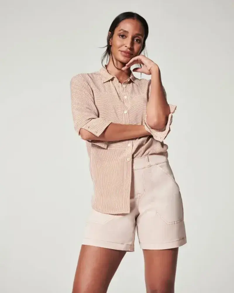 2023 Cross-Border New High Elastic Twill Shorts