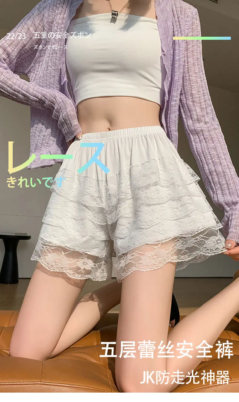 White Lace Shorts for Women Summer Wear — feature 2