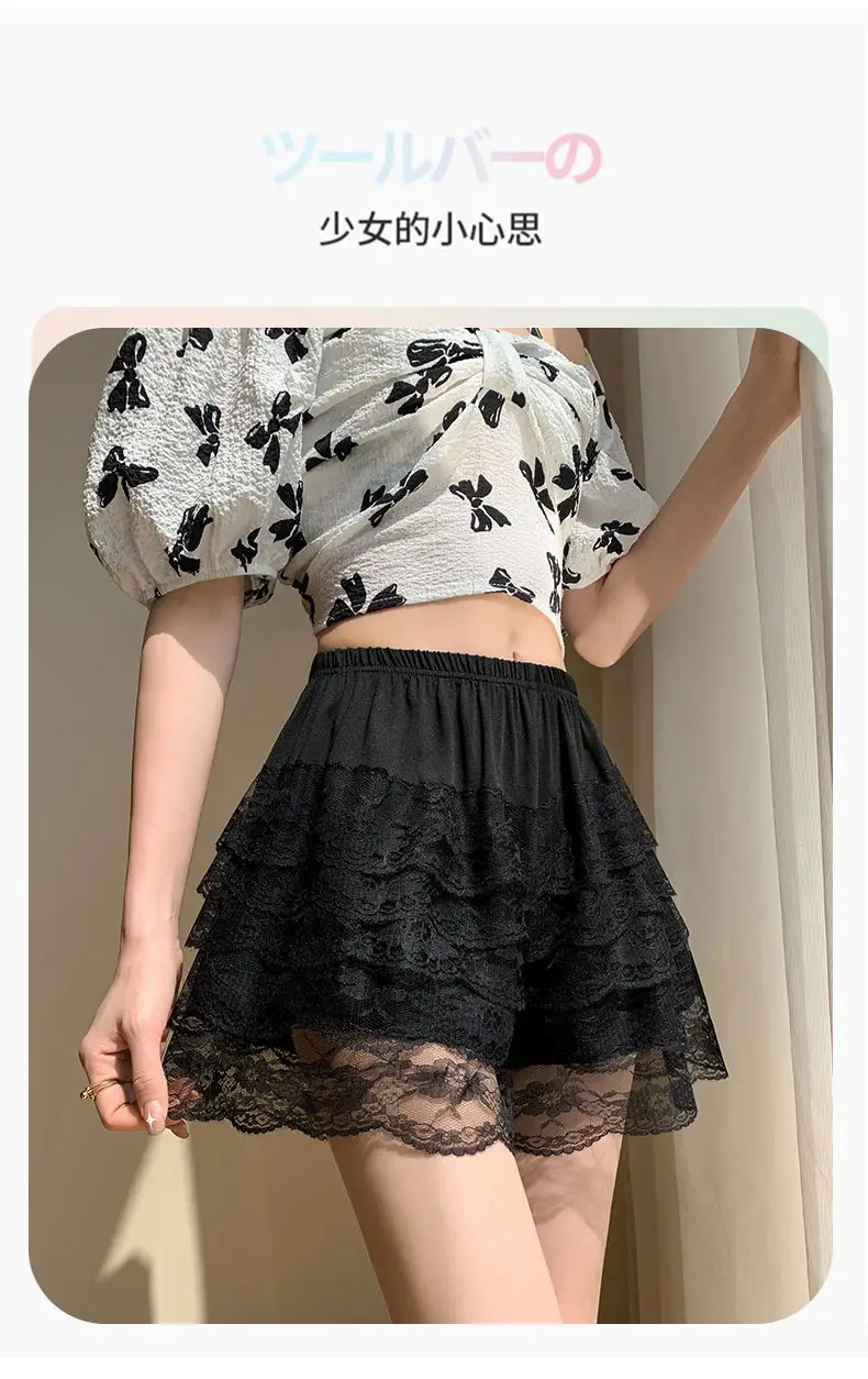 White Lace Shorts for Women Summer Wear — feature 4