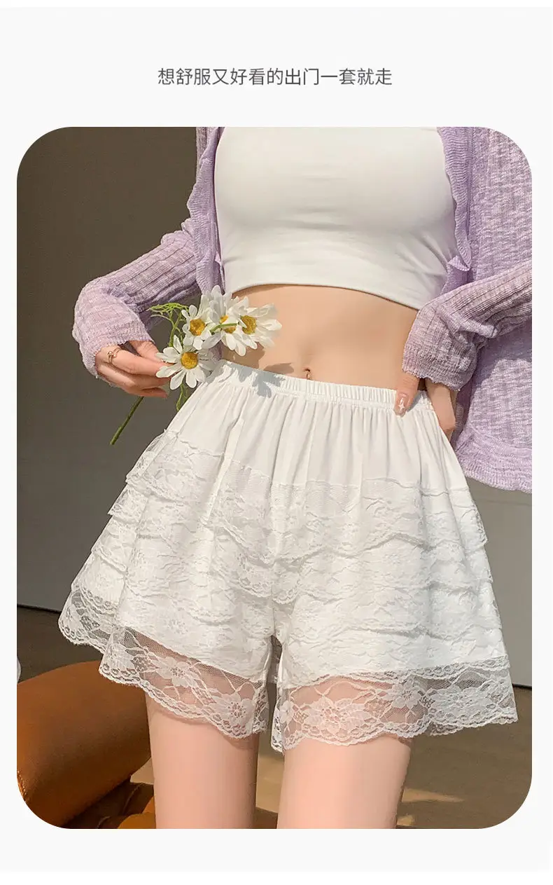 White Lace Shorts for Women Summer Wear — feature 6