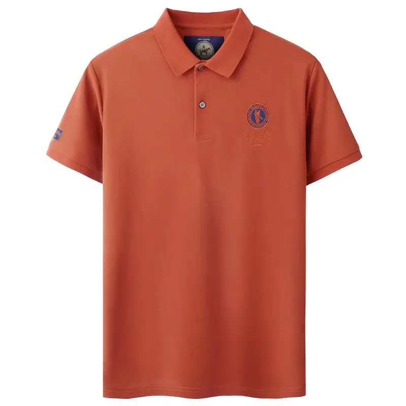 Men's White Polo Shirt with Embroidered Logo 220g — feature 1