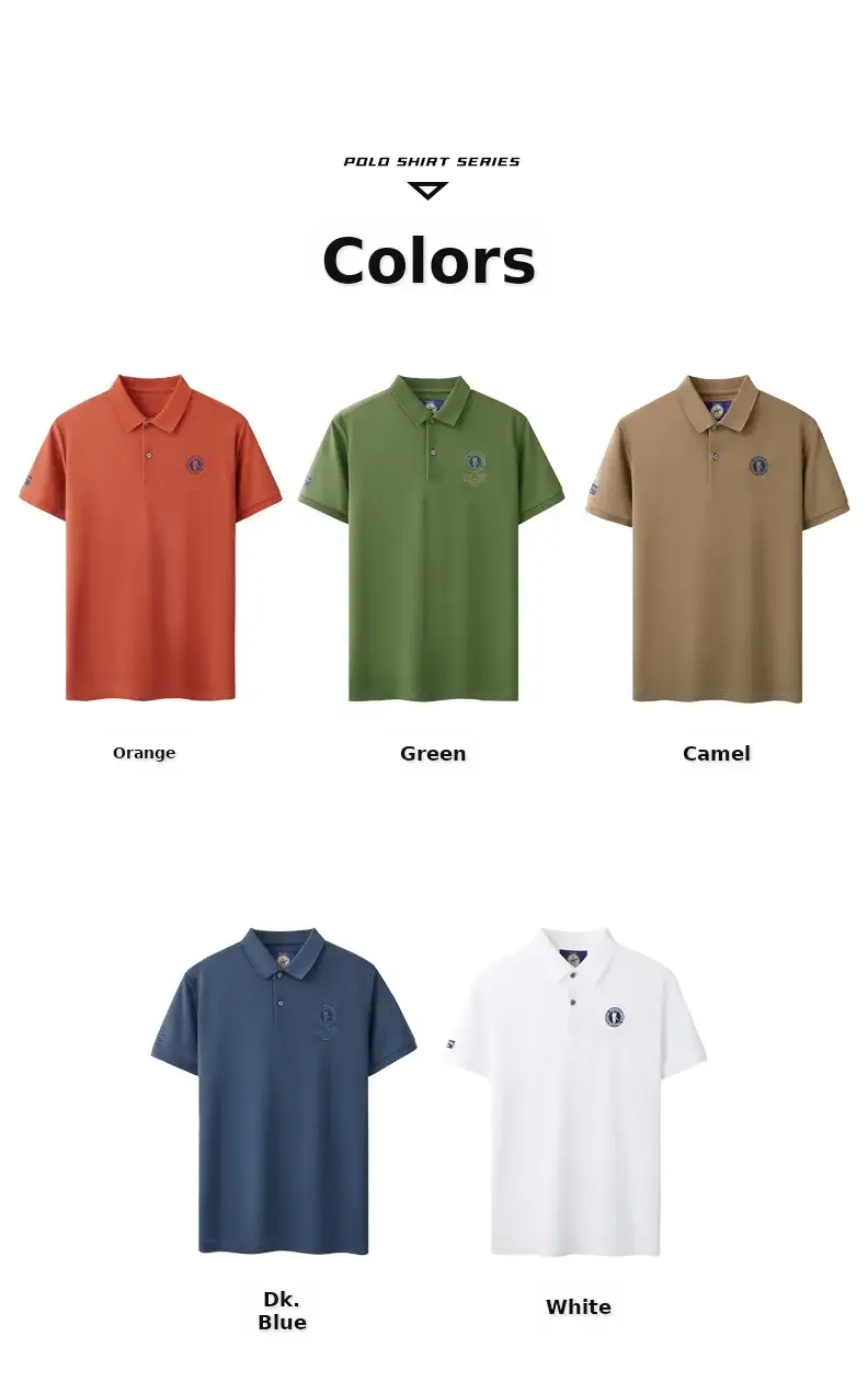 Men's White Polo Shirt with Embroidered Logo 220g — feature 13