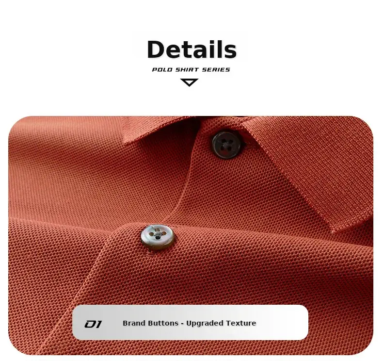 Men's White Polo Shirt with Embroidered Logo 220g — feature 14
