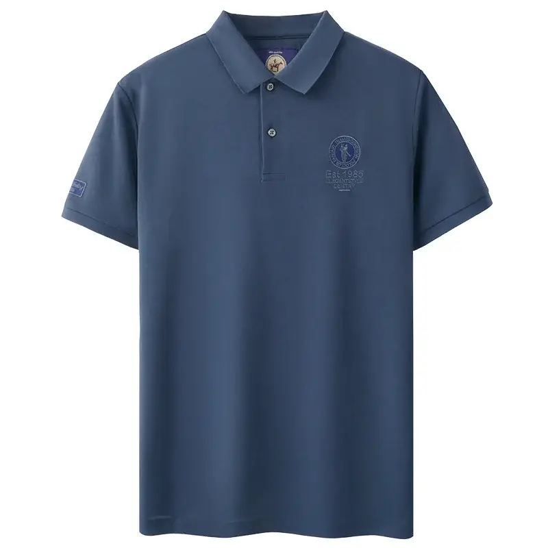 Men's White Polo Shirt with Embroidered Logo 220g — feature 2
