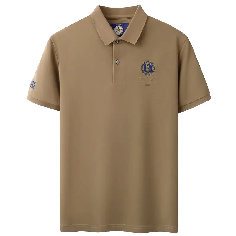 Men's White Polo Shirt with Embroidered Logo 220g — feature 5