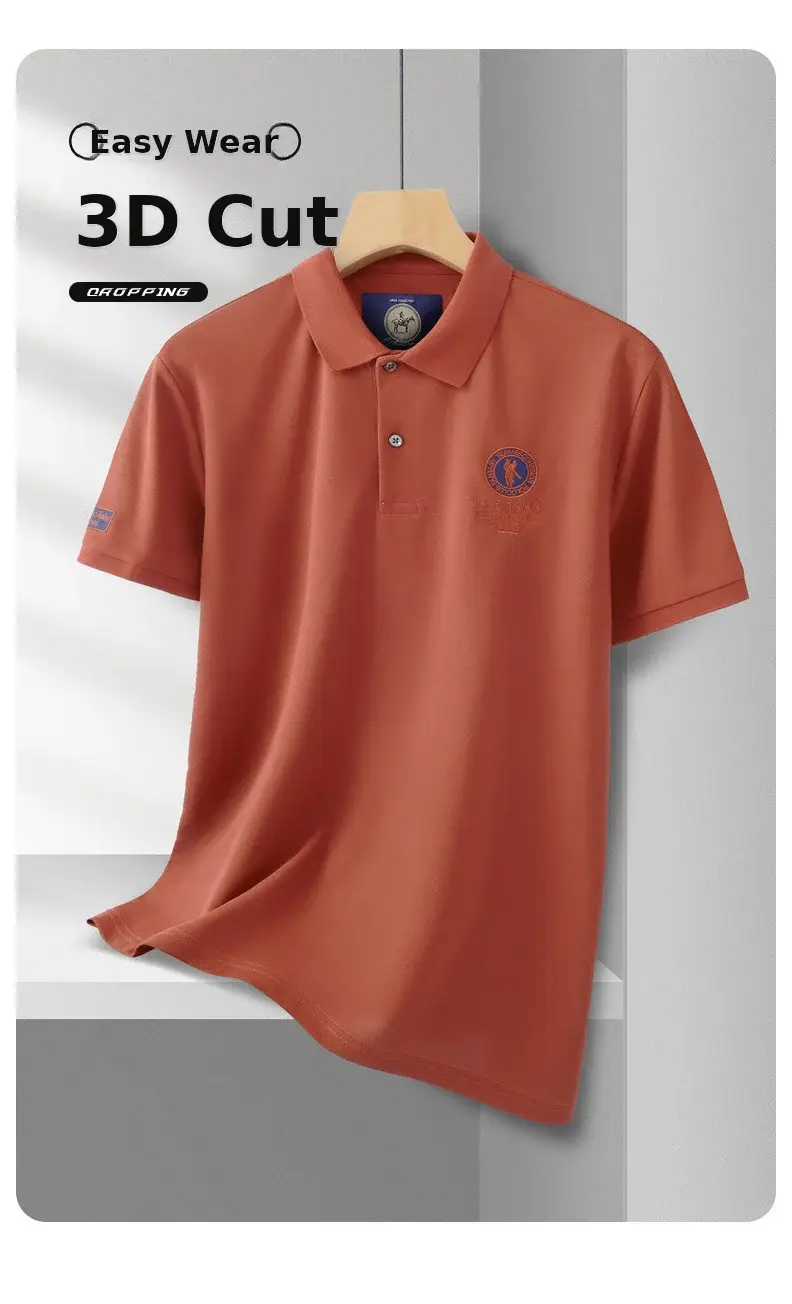 Men's White Polo Shirt with Embroidered Logo 220g — feature 9