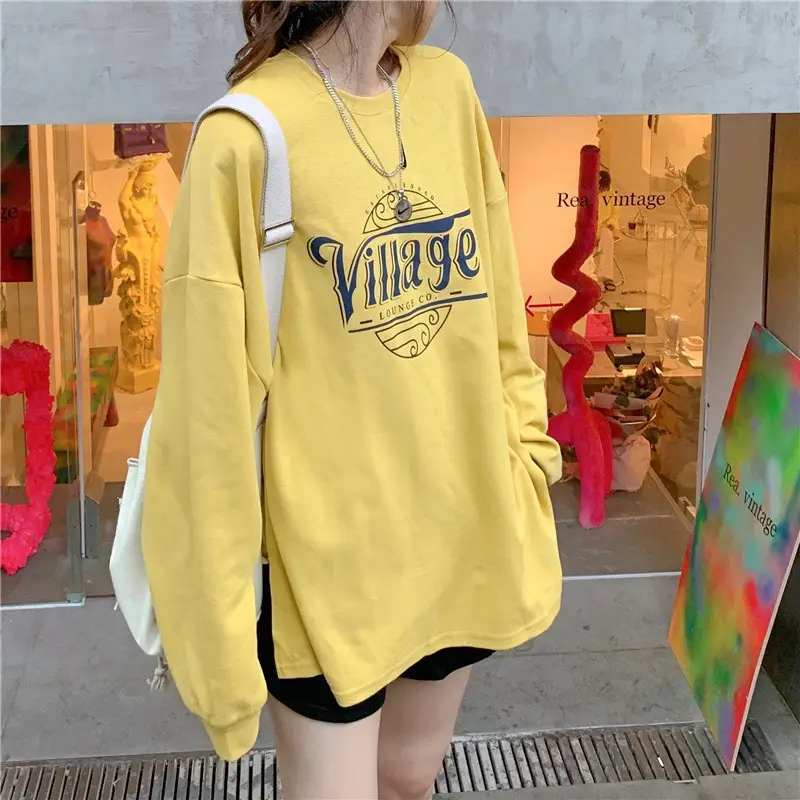 Women Grey Letter Printed Sweatshirt 2025 — feature 5