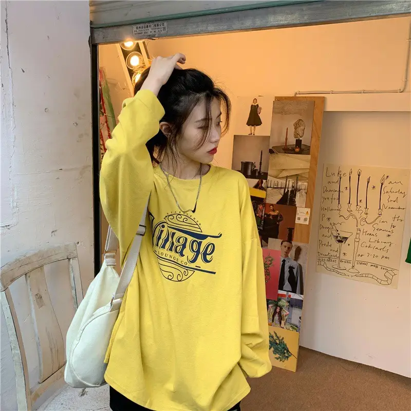 Women Grey Letter Printed Sweatshirt 2025 — feature 9