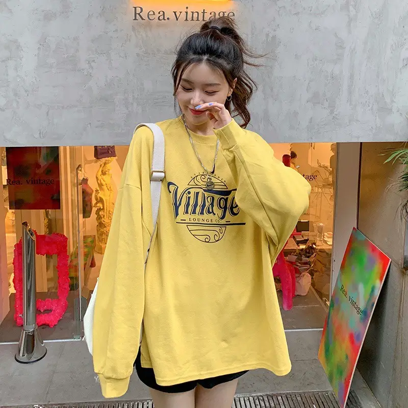 Women Grey Letter Printed Sweatshirt 2025 - Image 2
