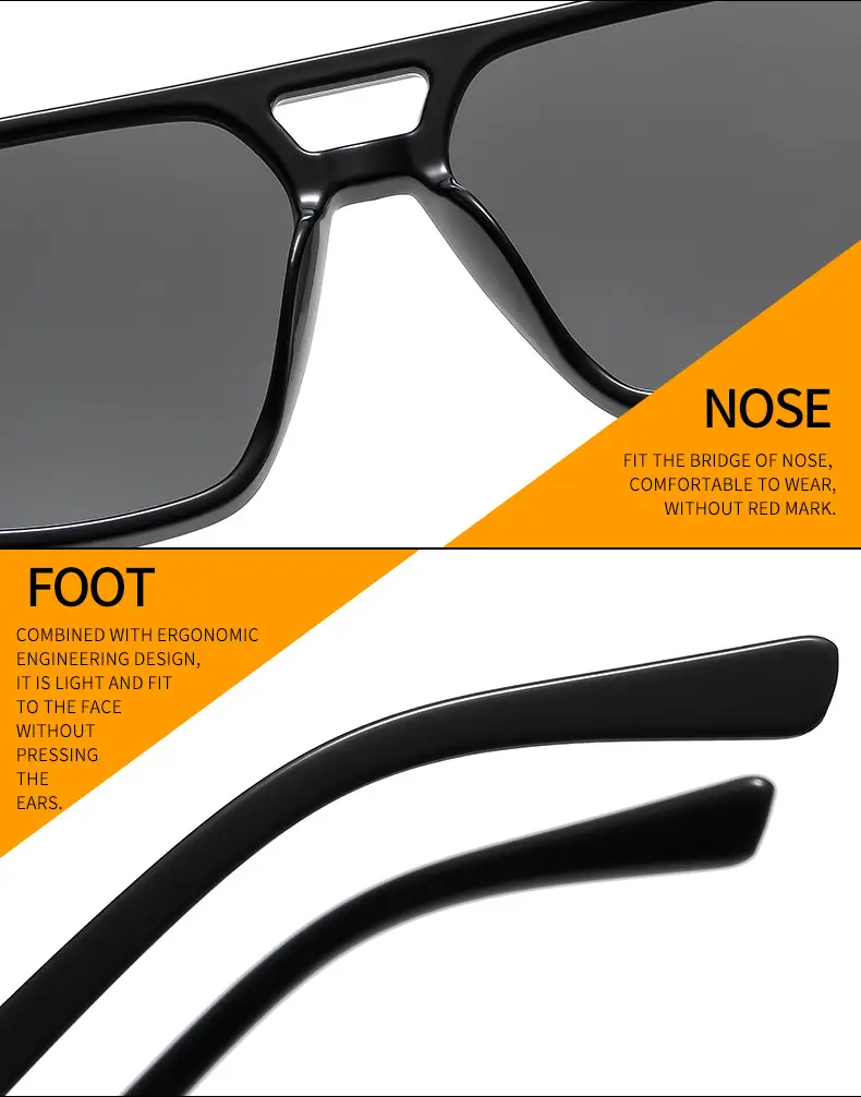 European & American Double Beam Sunglasses for Men Women β feature 17