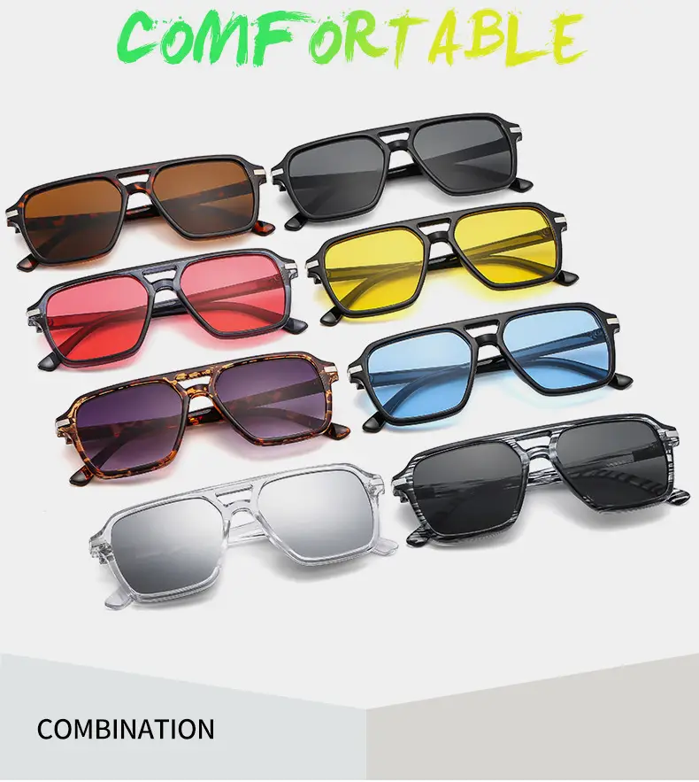 European & American Double Beam Sunglasses for Men Women β feature 4