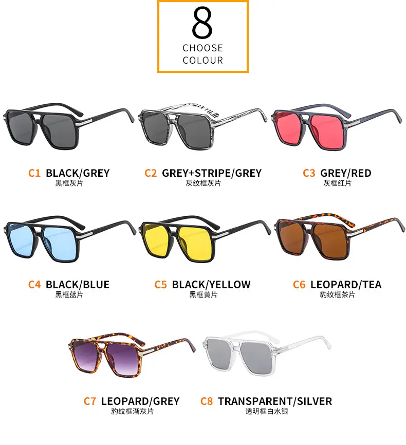 European & American Double Beam Sunglasses for Men Women β feature 6