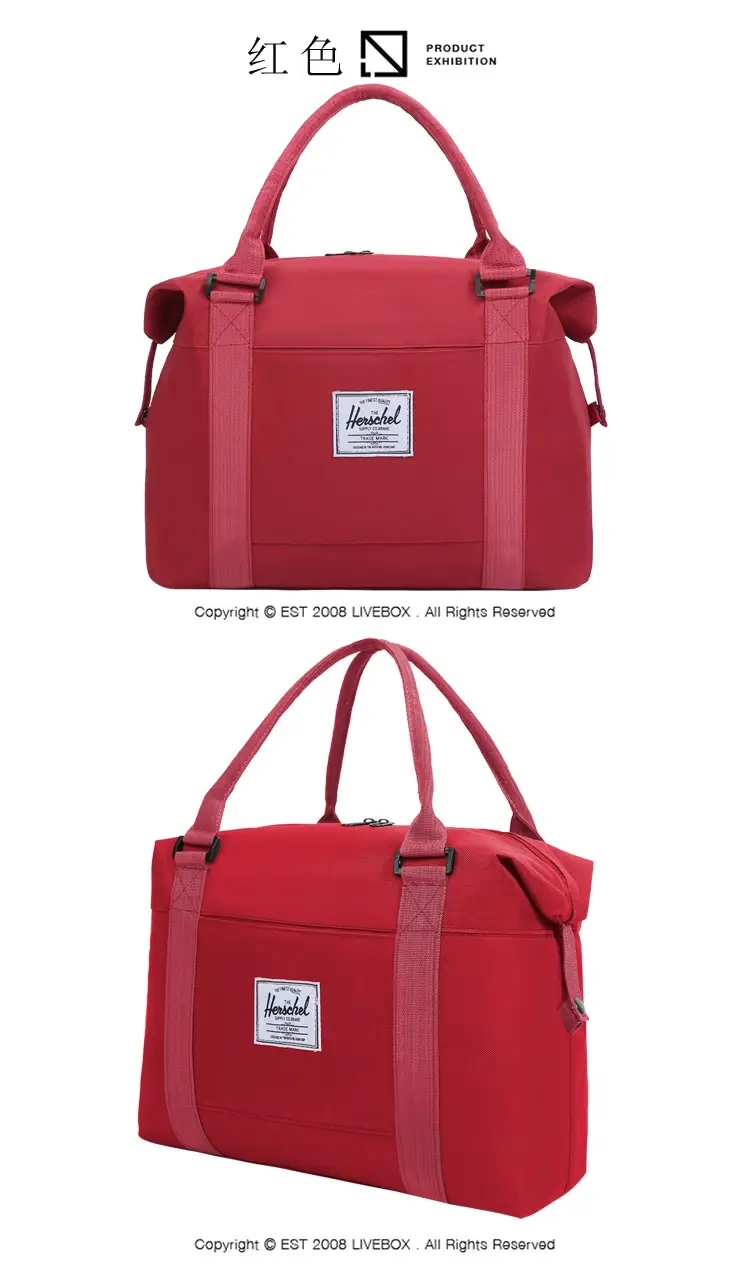 Red Oxford Handbag for Travel & Daily Use — feature 18