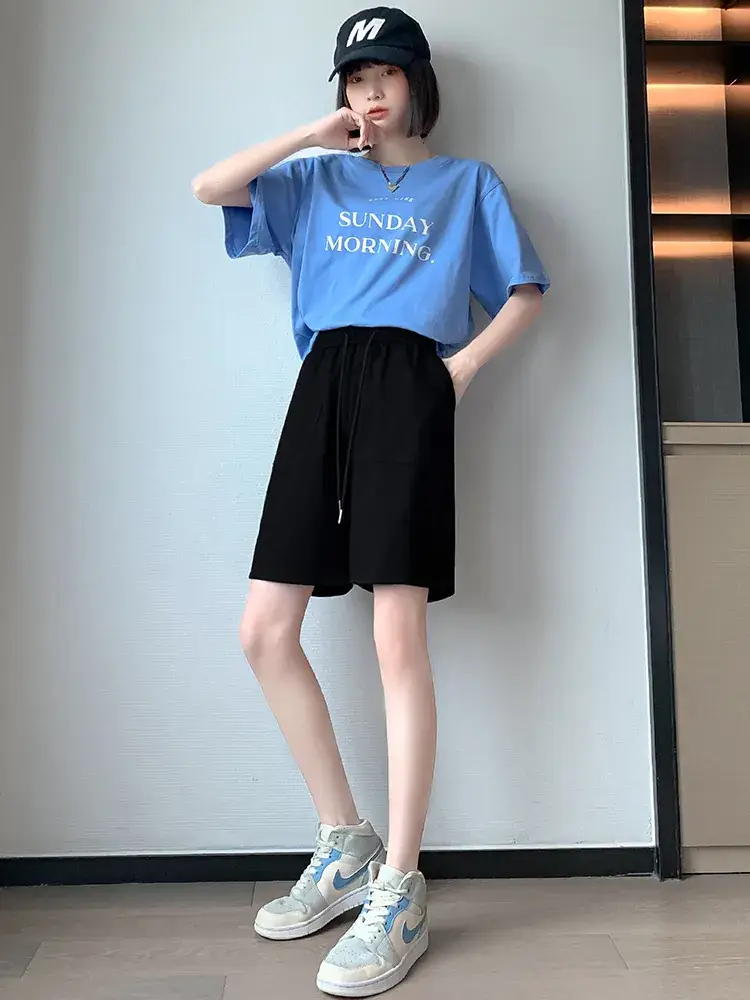 Women's Pink Loose Waist Shorts 2025 Summer - Image 2