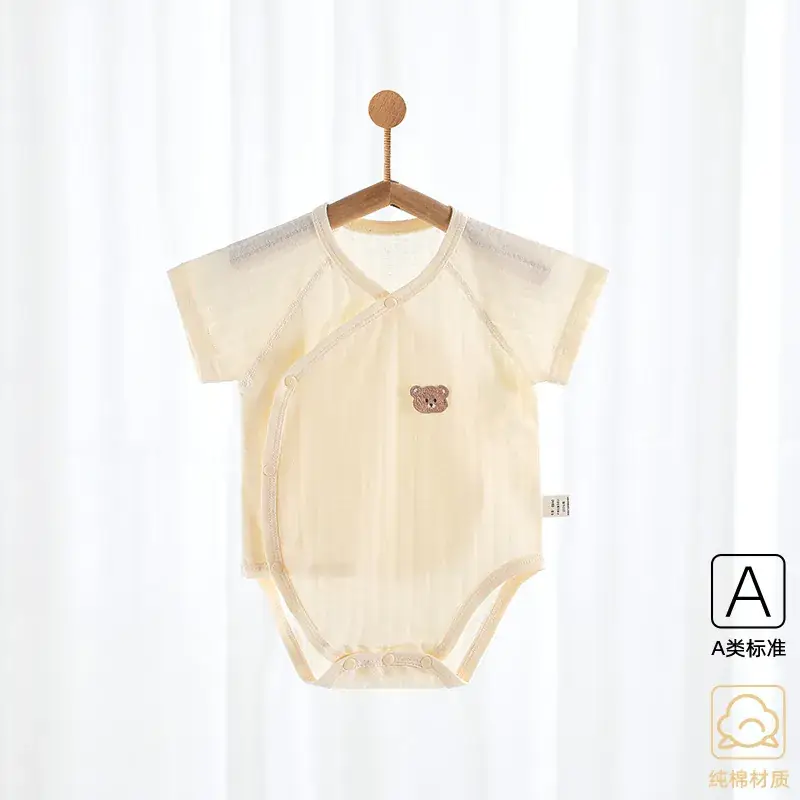 Baby Boneless Sheath Romper Cotton Summer White - Image 2