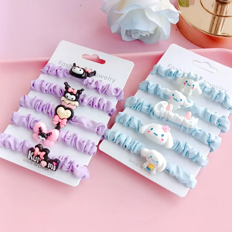 Cute Cartoon Hair Bands for Girls in Rainbow Colors - Image 10