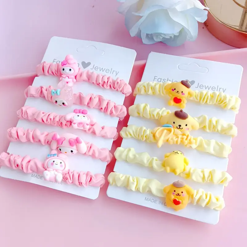 Cute Cartoon Hair Bands for Girls in Rainbow Colors - Image 11