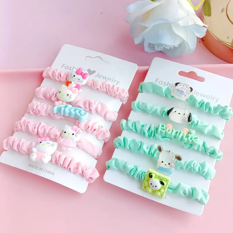 Cute Cartoon Hair Bands for Girls in Rainbow Colors - Image 12
