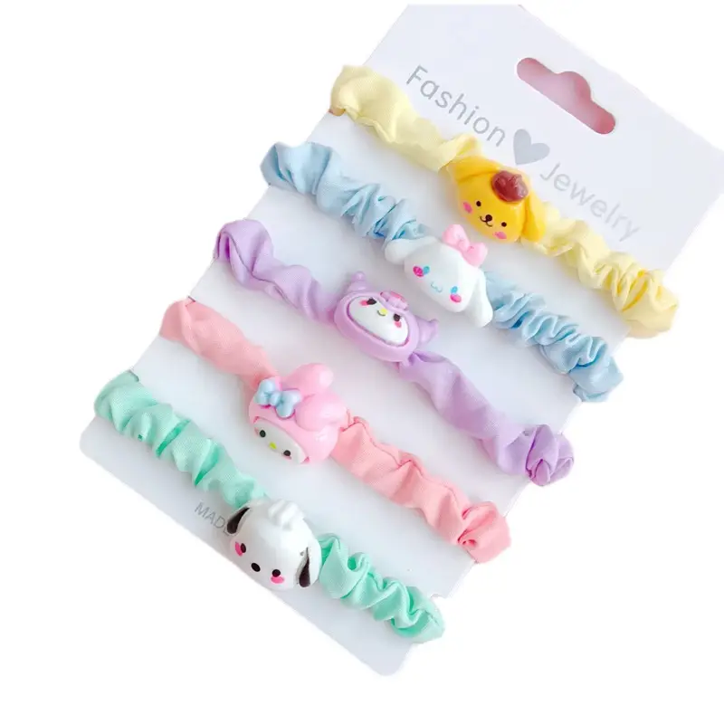 Cute Cartoon Hair Bands for Girls in Rainbow Colors - Image 13
