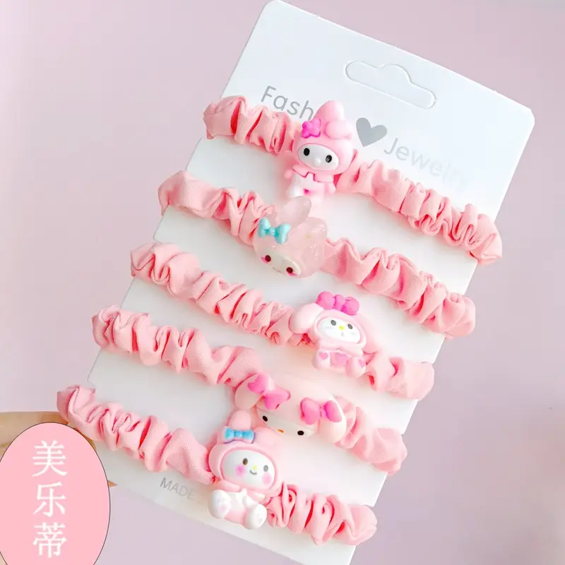 Cute Cartoon Hair Bands for Girls in Rainbow Colors - Image 3