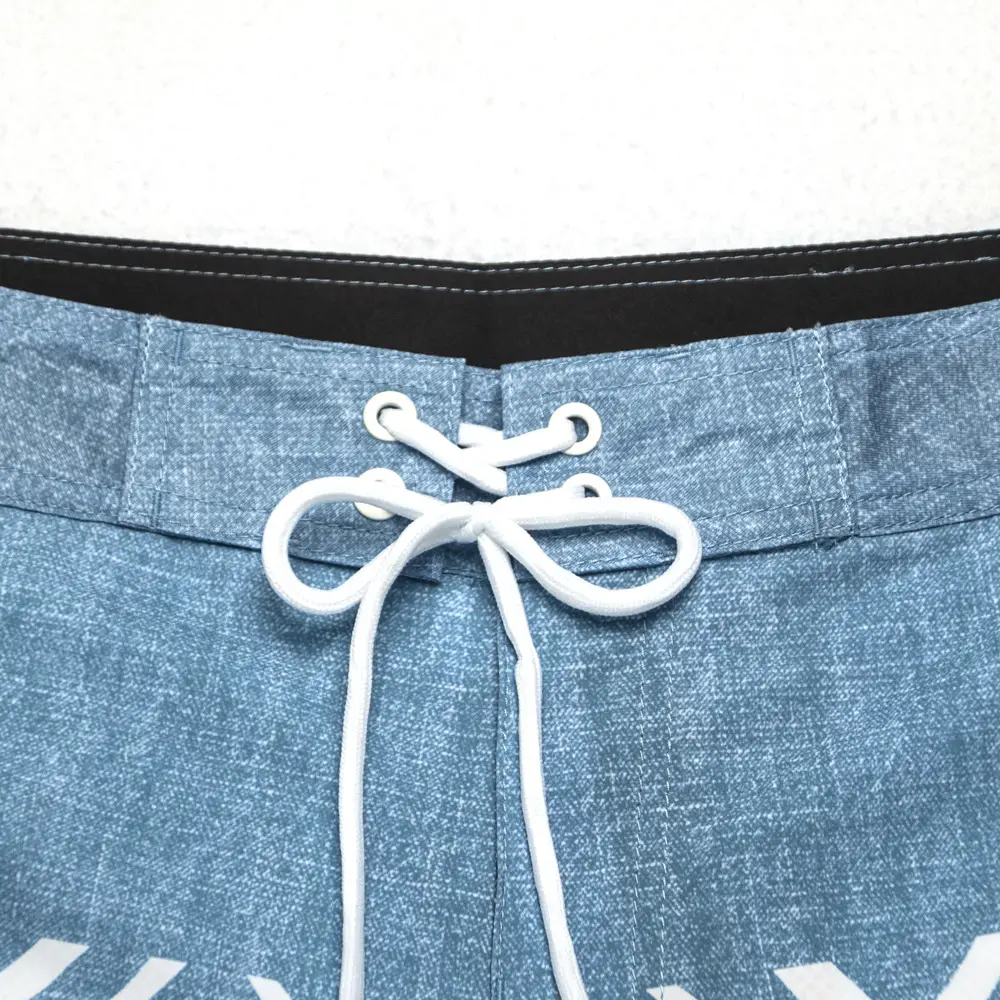 Men's Blue Patterned Quick-Drying Beach Shorts — feature 7