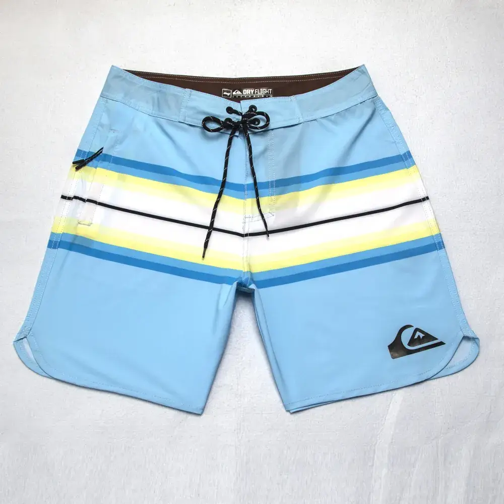 Men's Blue Patterned Quick-Drying Beach Shorts - Image 11