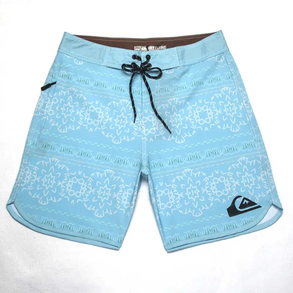 Men's Blue Patterned Quick-Drying Beach Shorts - Image 13