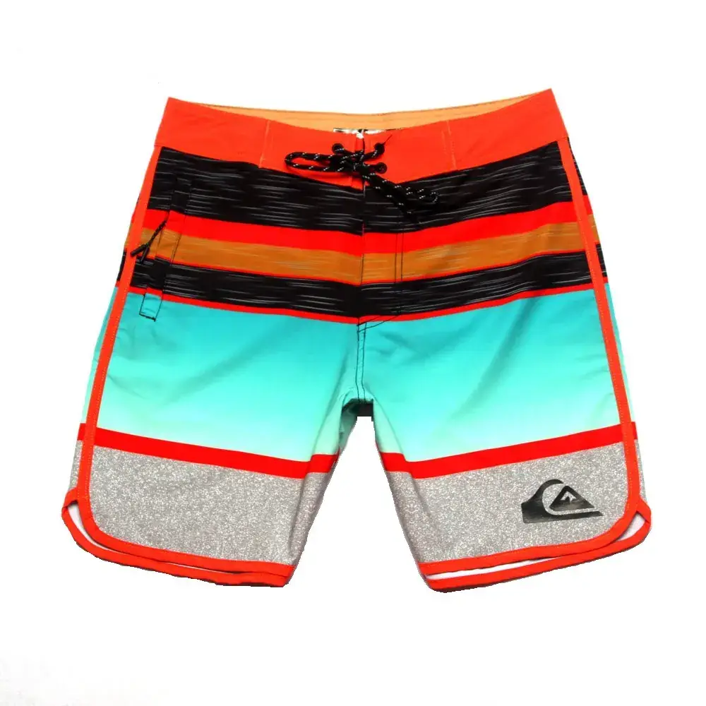 Men's Blue Patterned Quick-Drying Beach Shorts - Image 4