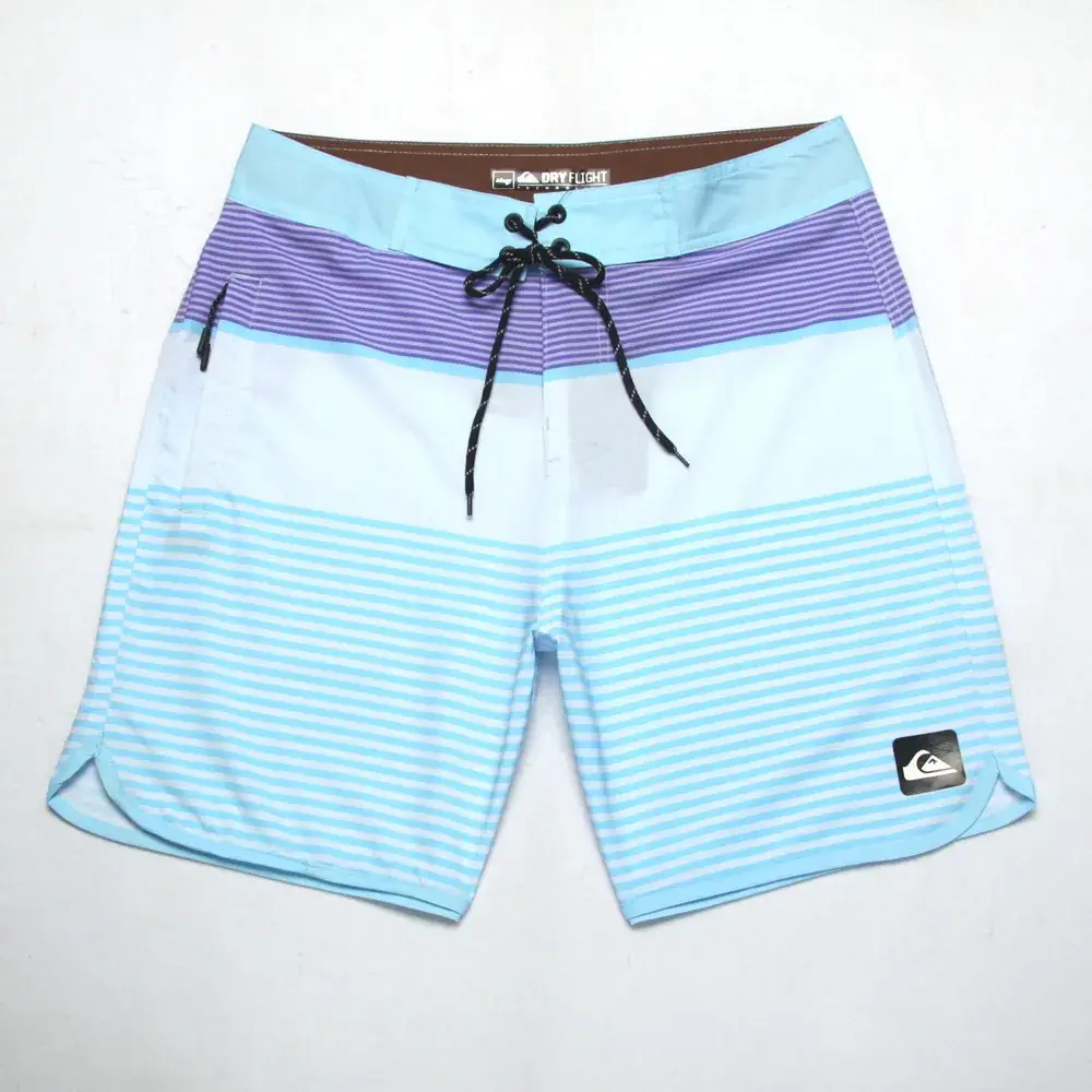 Men's Blue Patterned Quick-Drying Beach Shorts - Image 6