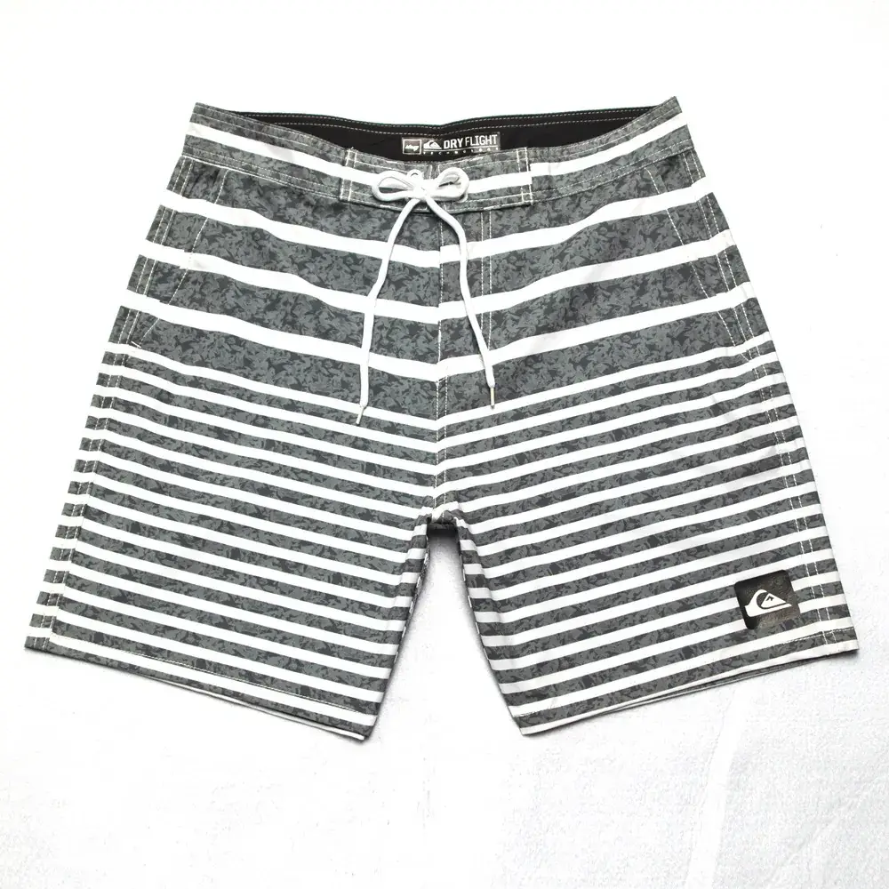 Men's Blue Patterned Quick-Drying Beach Shorts - Image 9