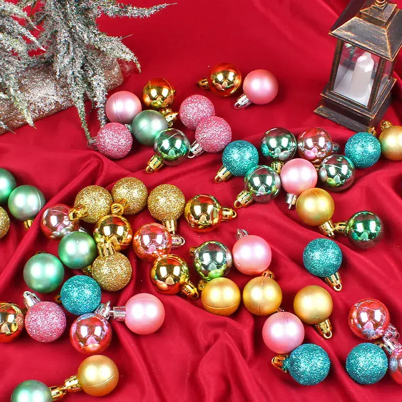 Electroplated Christmas Tree Ball Pendant Decoration Set - Image 3