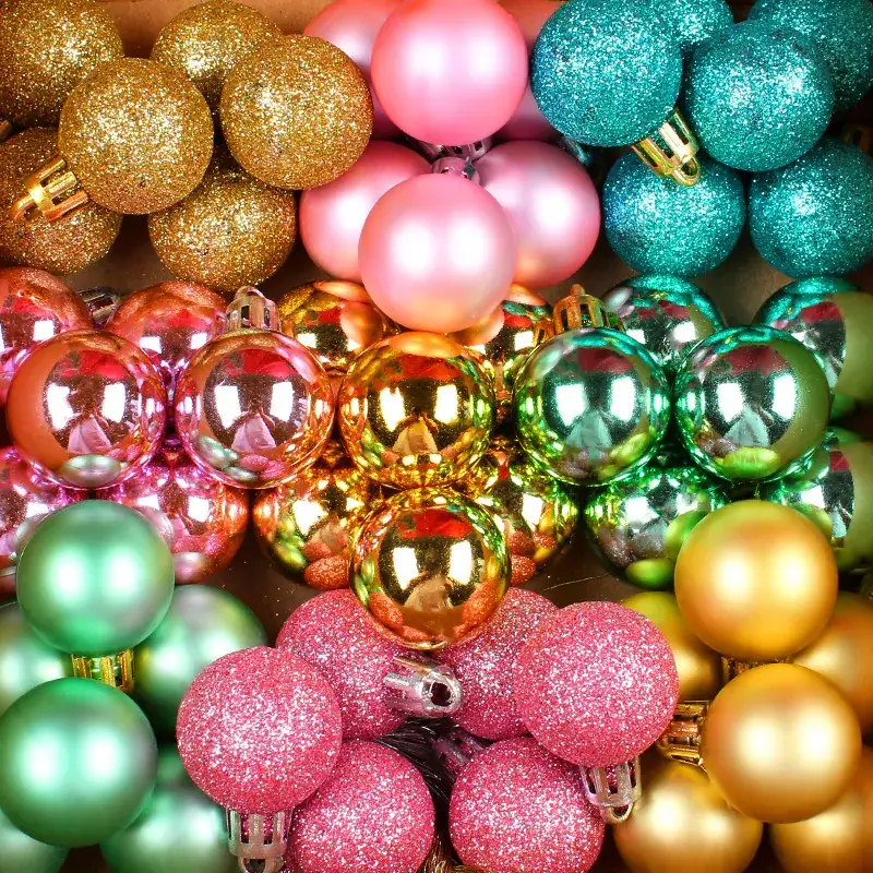 Electroplated Christmas Tree Ball Pendant Decoration Set - Image 4