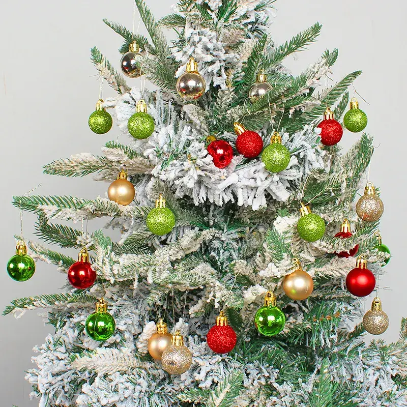 Electroplated Christmas Tree Ball Pendant Decoration Set - Image 5