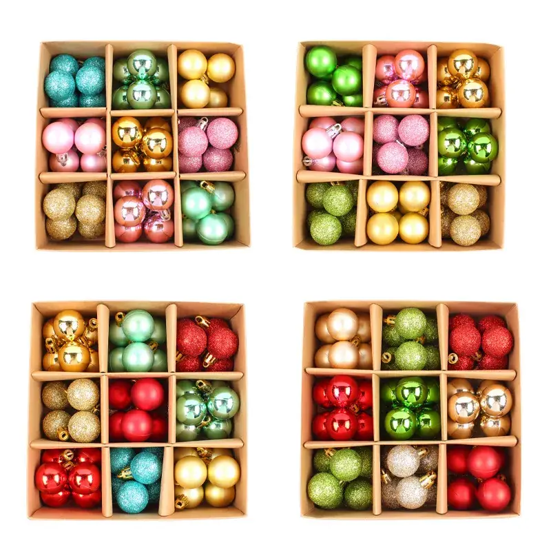 Electroplated Christmas Tree Ball Pendant Decoration Set - Image 6