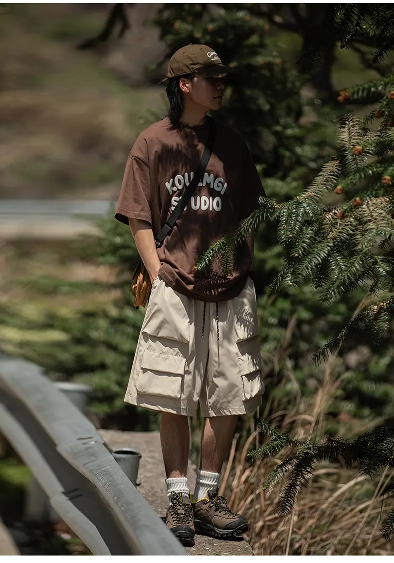 Japanese Style Cargo Shorts for Men Olive Green — feature 12