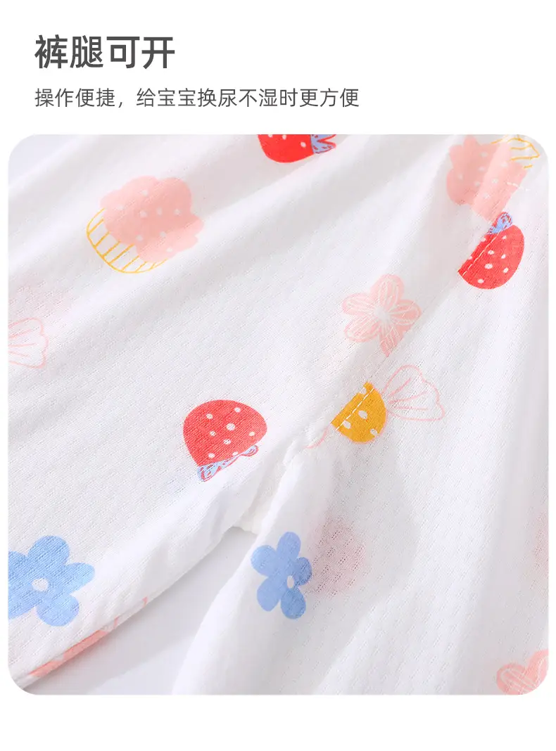 Baby Pajamas White Cotton Summer Set for Girls — feature 11