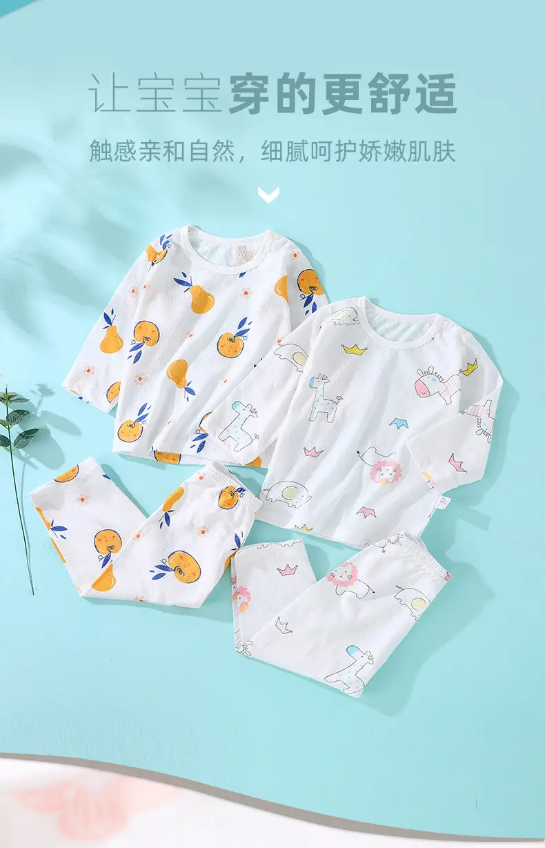 Baby Pajamas White Cotton Summer Set for Girls — feature 2