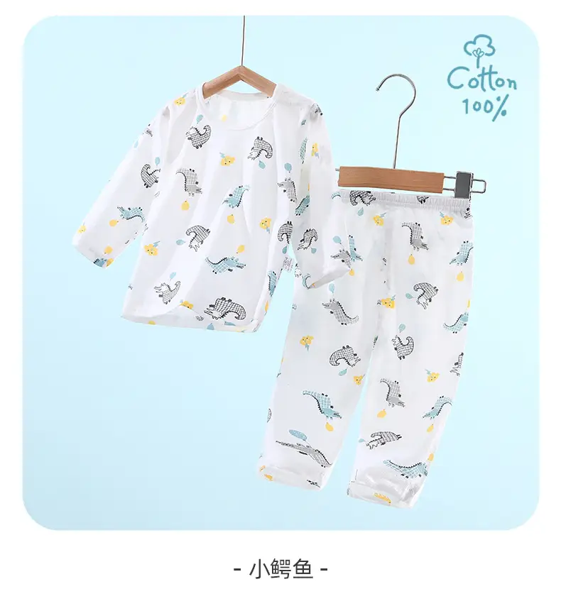 Baby Pajamas White Cotton Summer Set for Girls — feature 20