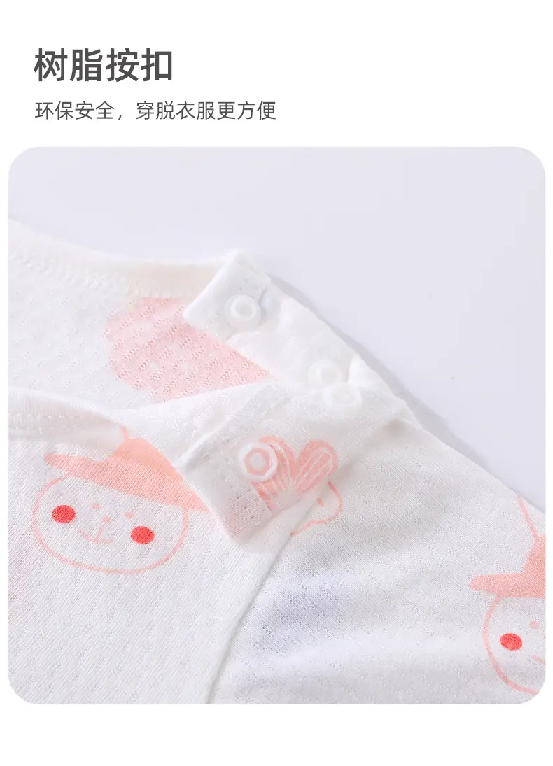 Baby Pajamas White Cotton Summer Set for Girls — feature 8