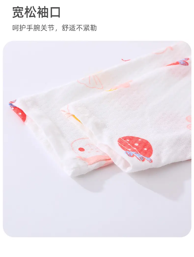 Baby Pajamas White Cotton Summer Set for Girls — feature 9