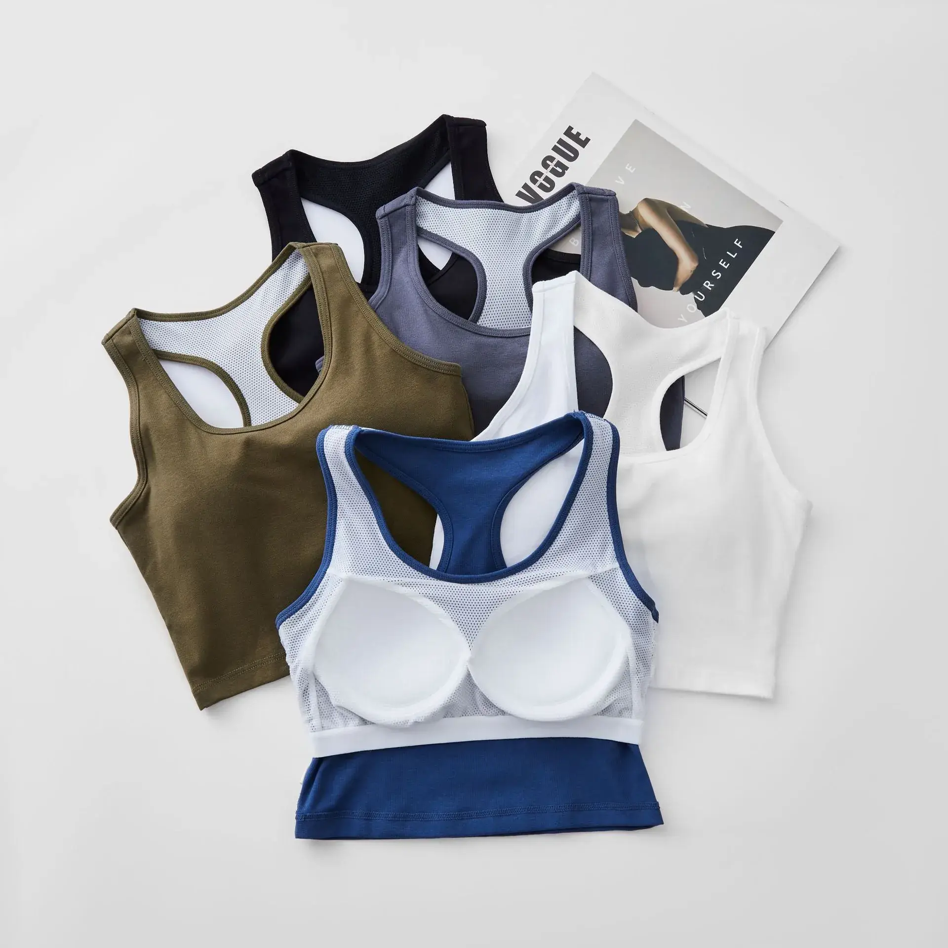 Women's I-Shape Camisole Vest with Chest Pad - Image 9