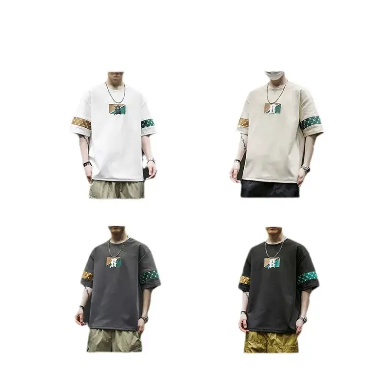 Men Grey T-Shirt with Graphic Print & Half Sleeves - Image 6