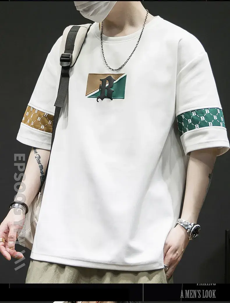 Men Grey T-Shirt with Graphic Print & Half Sleeves — feature 12