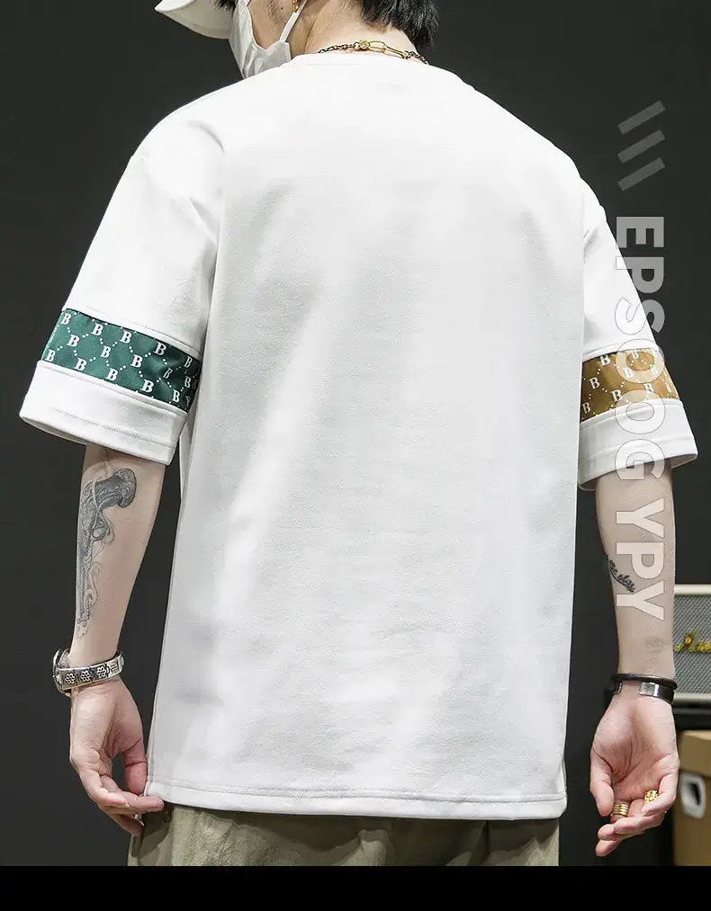 Men Grey T-Shirt with Graphic Print & Half Sleeves — feature 13