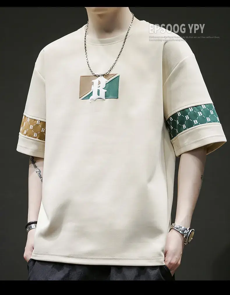 Men Grey T-Shirt with Graphic Print & Half Sleeves — feature 15