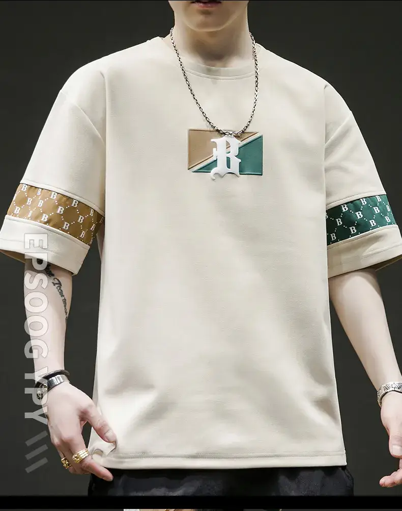 Men Grey T-Shirt with Graphic Print & Half Sleeves — feature 16