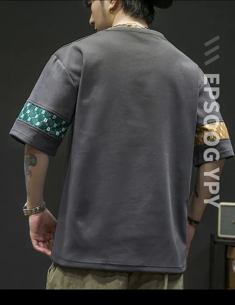 Men Grey T-Shirt with Graphic Print & Half Sleeves — feature 21